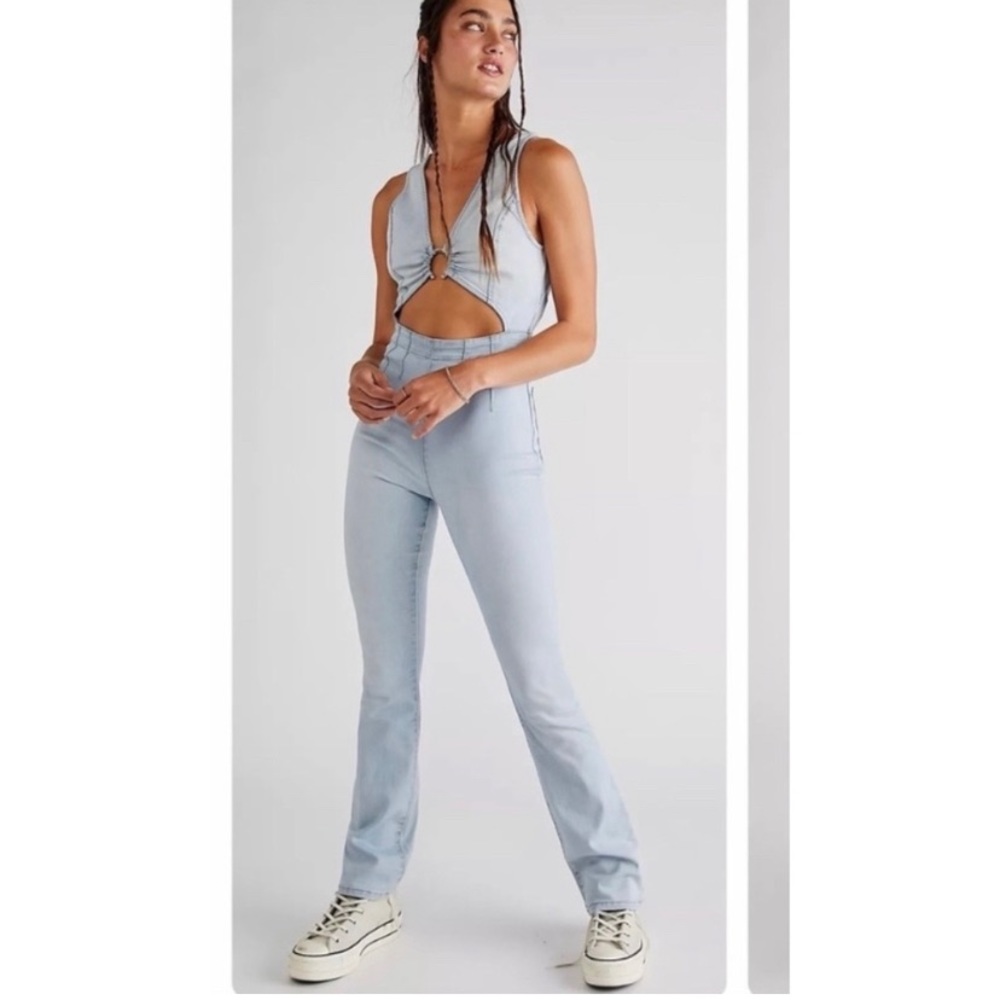 NWT free people ultraviolet denim jumpsuit